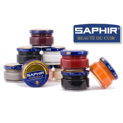 Xi Kem Dưỡng và Phục Hồi Màu Cao Cấp Creme Surfine Pommadier Saphir BDC 50ml, Xi Đánh Giày Saphir