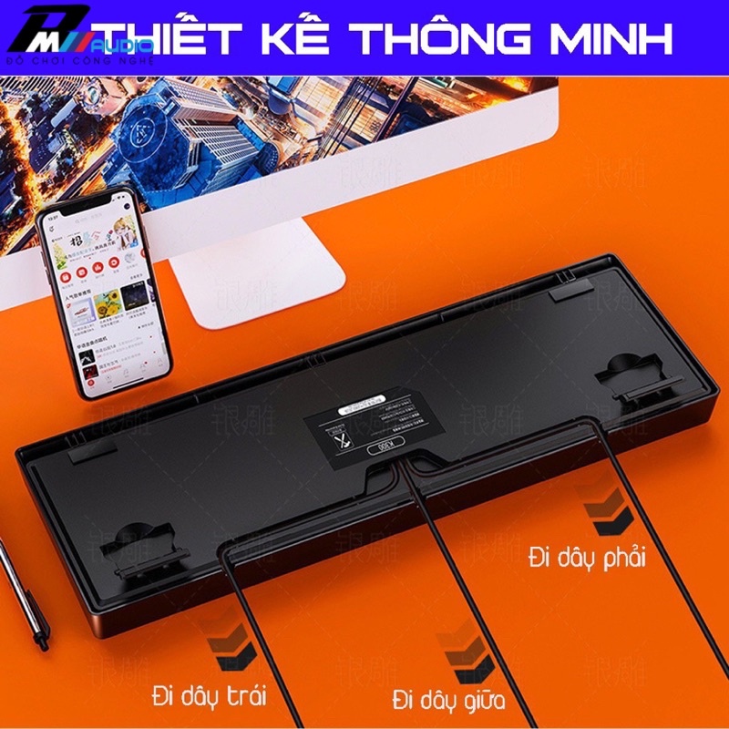 BÀN PHÍM CƠ CÓ DÂY K300PRO LED RGB 22 CHẾ ĐỘ CHO MÁY TÍNH LAPTOP CHƠI GAME,LÀM VIỆC VĂN PHÒNG-BẢO HÀNH LỖI 1 ĐỔI 1