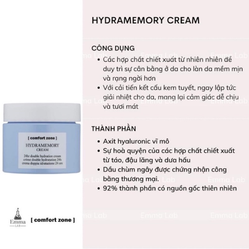 Kem dưỡng ẩm và chống lão hóa Hydramemory Cream Gel/ Cream
