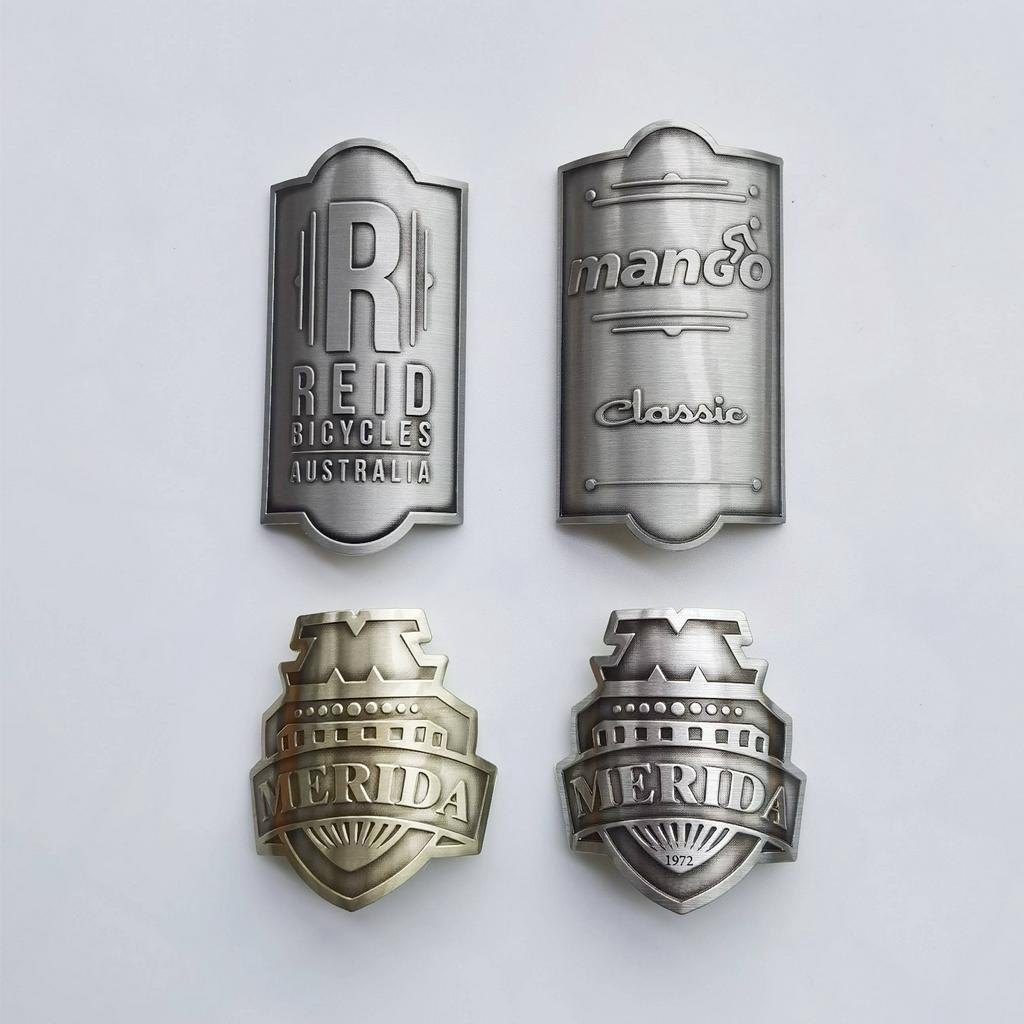 Miếng dán trang trí xe đạp bằng hợp kim nhôm hình biểu tượng xe đạp mới