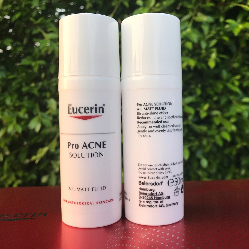 Kem dưỡng ẩm Eucerin ProAcne A.I Matt Fuild cho da dầu, ngừa mụn 50ml