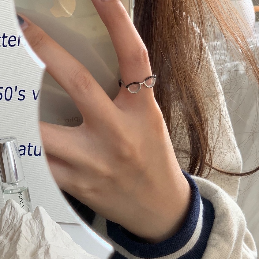 Nhẫn hình mắt kính thời trang 211224