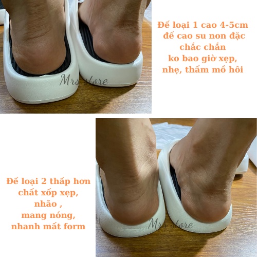 Dép Bánh Mì độn đế nam nữ 2022 Dép Đúc Quai Ngang Loại 1 cao cấp, chất liệu eva chống nước siêu nhẹ