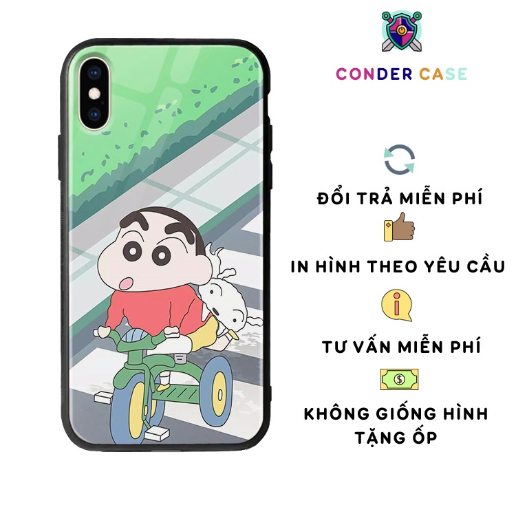 Ốp Chống Ố Iphon 7 Hình Shin Chan mắt to Dễ Thương CONDER Cho 6/6S/7/8/Plus/X/Xs/Xr/11/Pro/Max/12/Mi