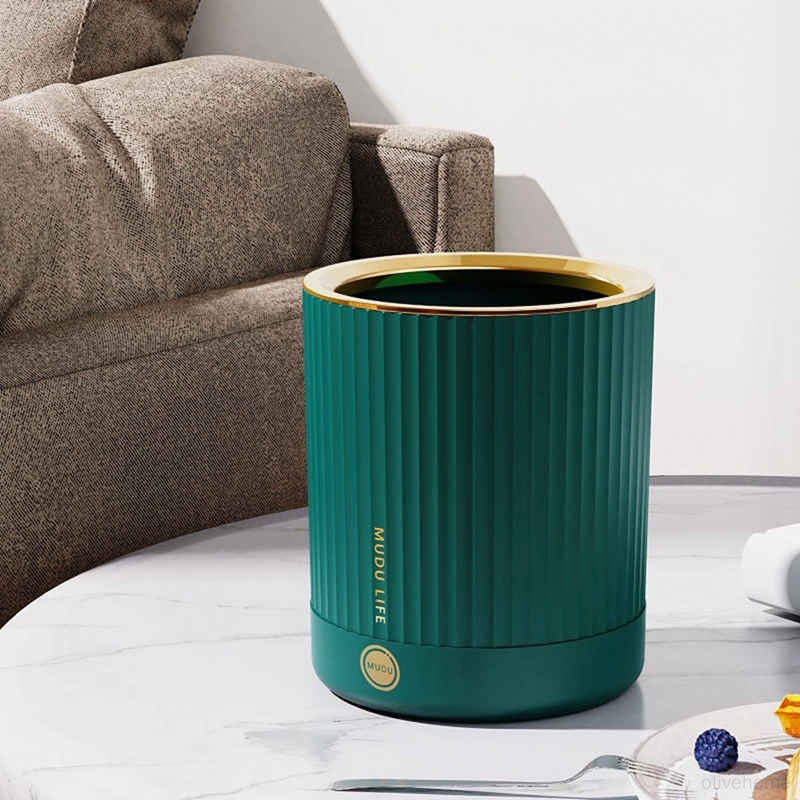 Thùng Rác Mini Để Bàn Có Nắp Xoay Tiện Dụng Cho Gia Đình / Văn Phòng