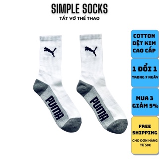 Vớ Puma Cổ Cao️️⚽FREESHIP️️⚽Tất Nam Thể Thao Cực Đẹp - Vớ Dệt Kim Nhẹ Êm, Thấm Mồ Hôi Cực Tốt