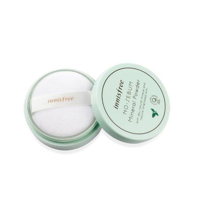 Phấn phủ kiềm dầu Innisfree 5g tinh chất bạc hà hỗ trợ kiểm soát bã nhờn