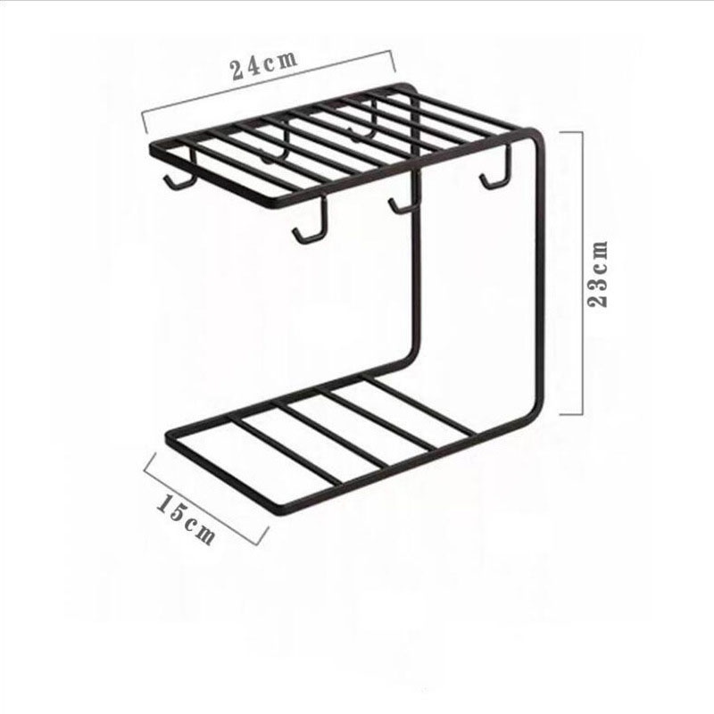 giá kim loại treo cốc nước để bàn tiện lợi