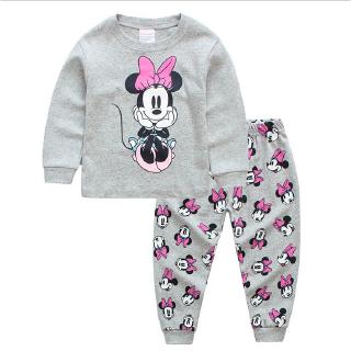 Bộ Đồ Ngủ Cho Bé Gái In Hình Chuột Mickey Minnie