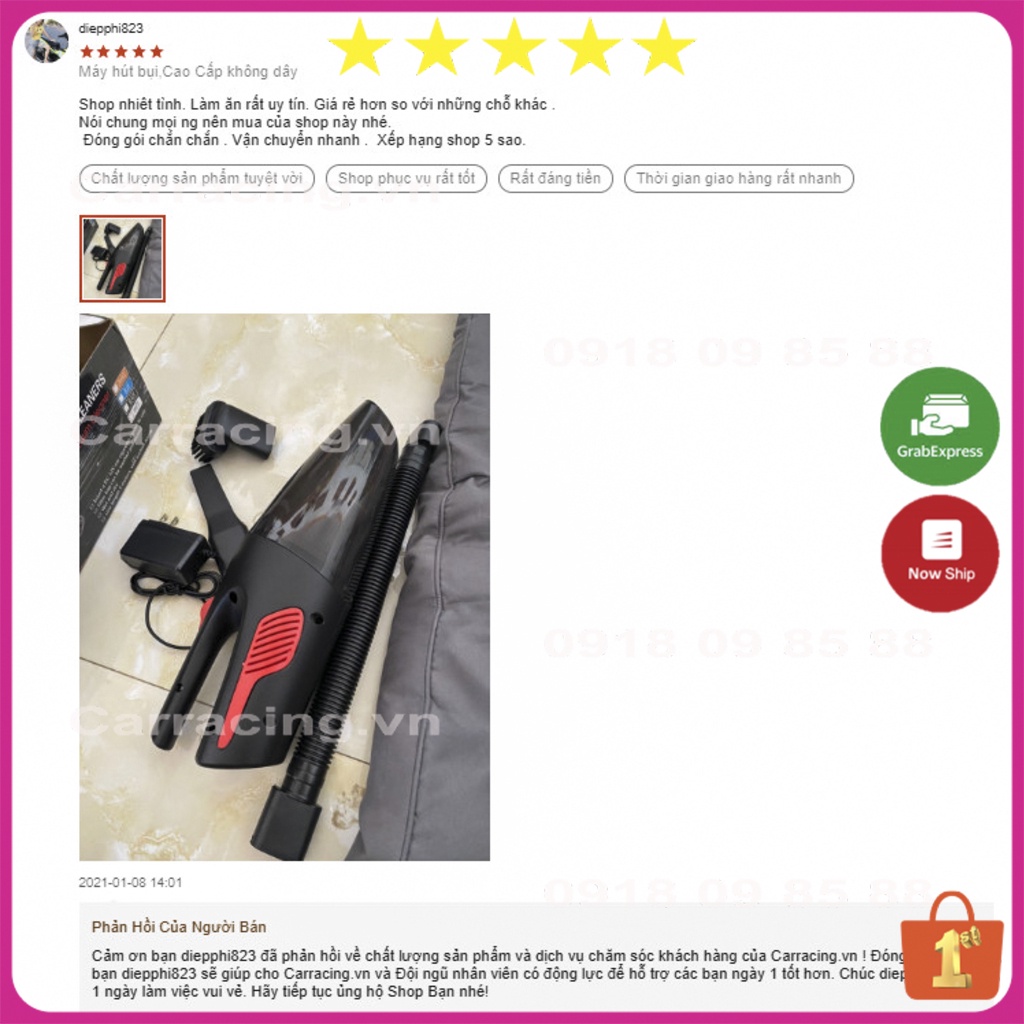 Máy Hút Bụi CARRACING Máy Hút Bụi Cầm Tay Không Dây và Có Dây Cho Ô Tô và Gia Đình - Phụ kiện nội thất  Xe Hơi nhà cửa | BigBuy360 - bigbuy360.vn