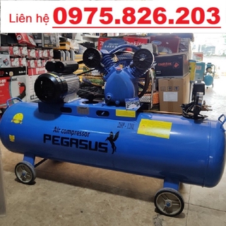 Máy nén khí dây đai pegasus tm-v-0.17/8-120l, dung tích 120 lít,công suất 2hp, hàng chính hãng