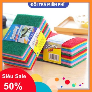 Combo 10 miếng bọt biển rửa chén Cước rửa nồi siêu sạch, miếng cọ chén đĩa, chà xoong tiện dụng, an toàn