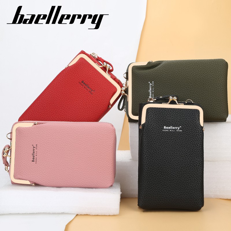 Baellerry Women Wallet Mid-Length Mobile Phone Bag Fashion Zipper Messenger Bag N8601