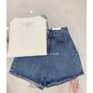 Áo len đan cổ v [ Hình thật ]