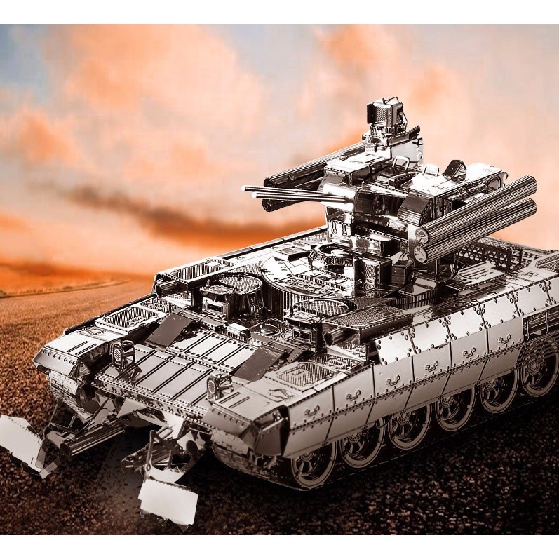 Mô hình xe Tăng kim loại lắp ráp 3D M1A2/ T54/ T34/Huayi Tiger I