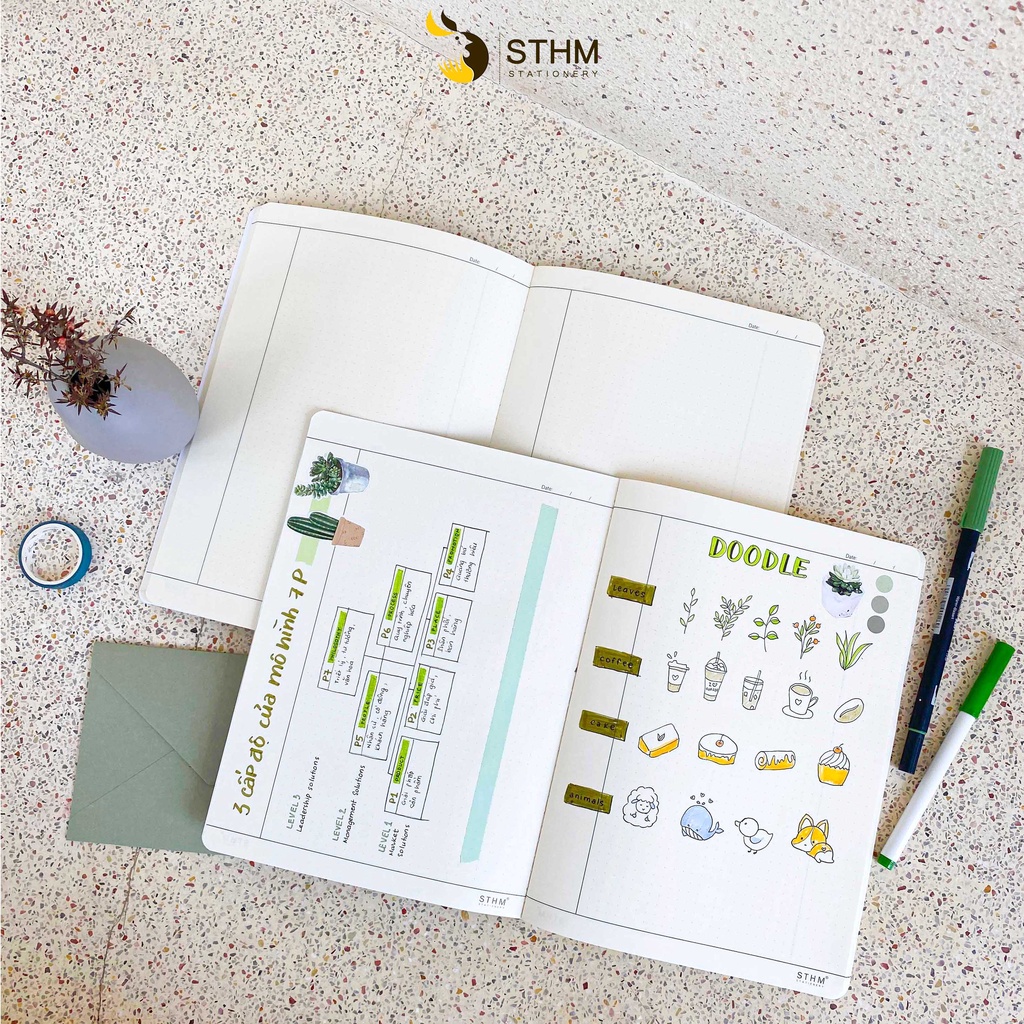 Tập học sinh khổ B5 - Cake 01 - Ruột DOT 80gsm - 80 trang - STHM stationery