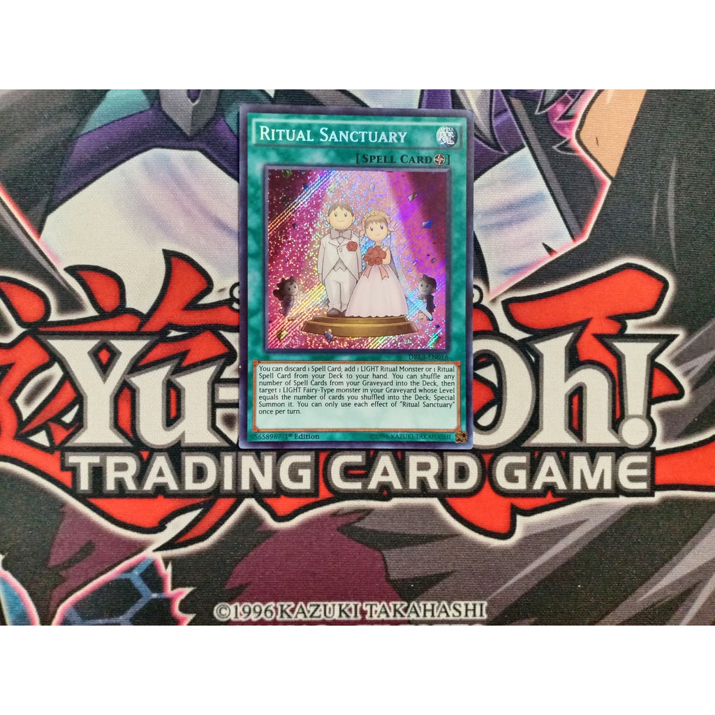 Thẻ bài Yugioh chính hãng Ritual Sanctuary - DRL3-EN016 - Secret Rare 1st Edition