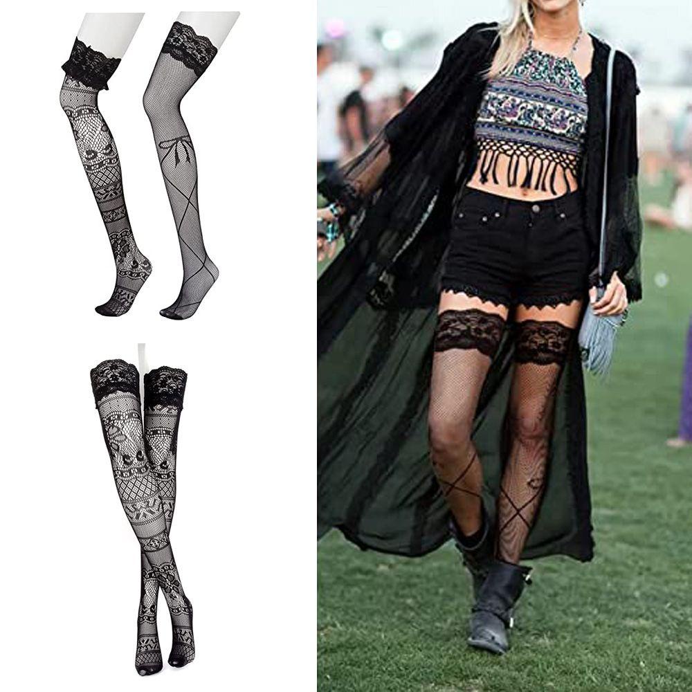 Đồ Lót Ren Co Giãn Dài Qua Gối Đính Nơ Dễ Thương Quyến Rũ Cho Nữ