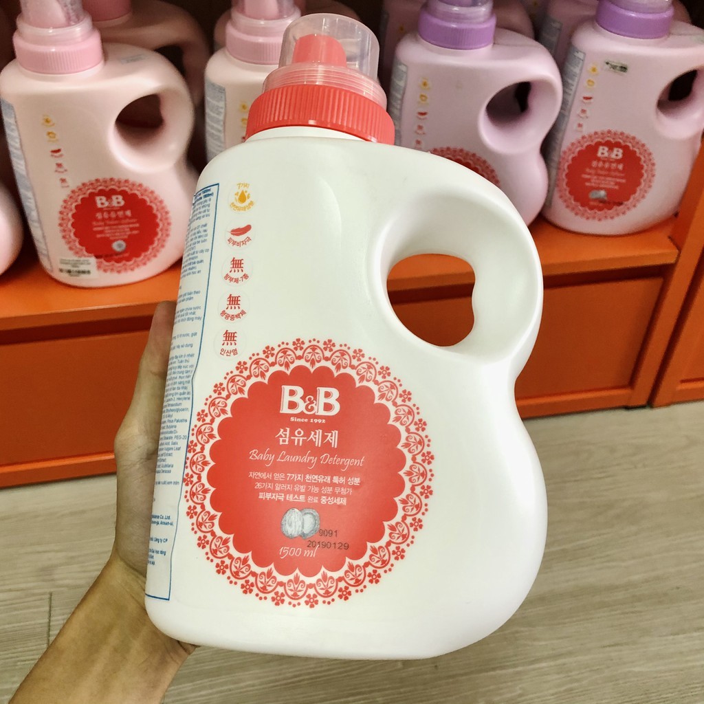 Chai 1.5 Lít - Nước giặt quần áo dành cho trẻ em B&B - Hàn Quốc