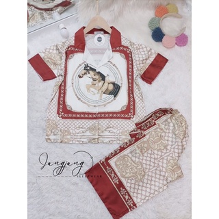 💕ĐỒ BỘ PYJAMA TAY NGẮN💕LỤA LATIN SAM