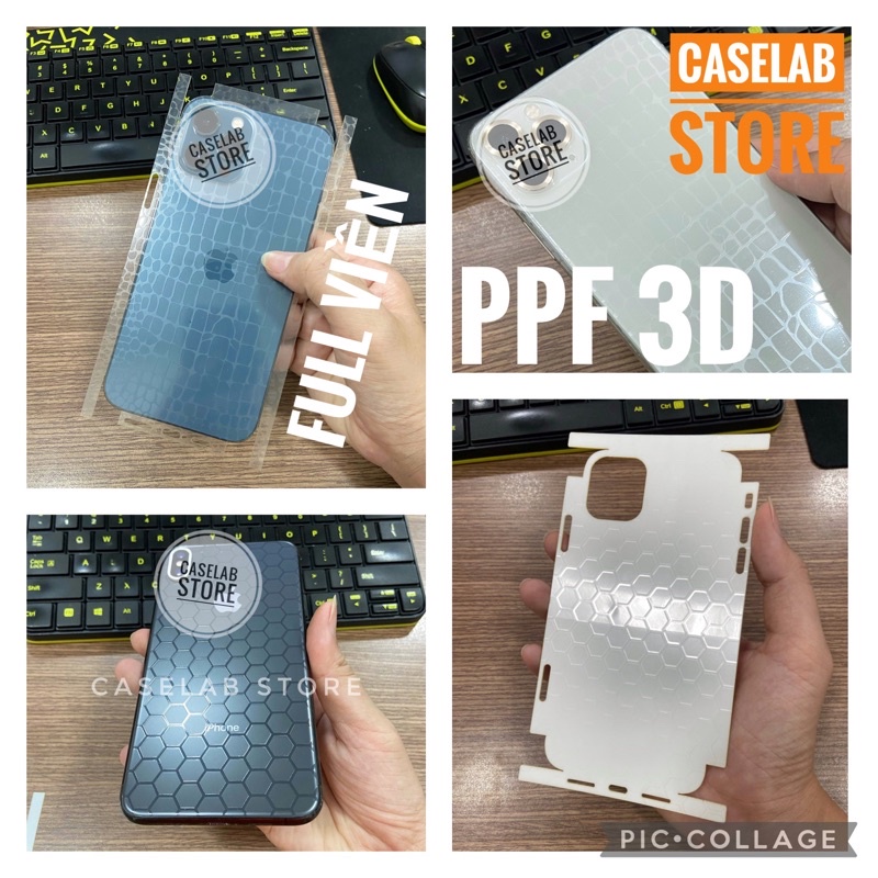 Miếng dán PPF 3D full lưng viền cho iPhone 11, 12, 12 pro, 12 pro max, X, Xs, Xs Max, Xr, 7, 8 Plus, SE2