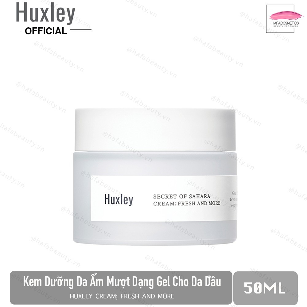 Kem dưỡng da ẩm mượt dạng gel dành cho da dầu, hỗn hợp  Huxley Cream; Fresh and More 50ml
