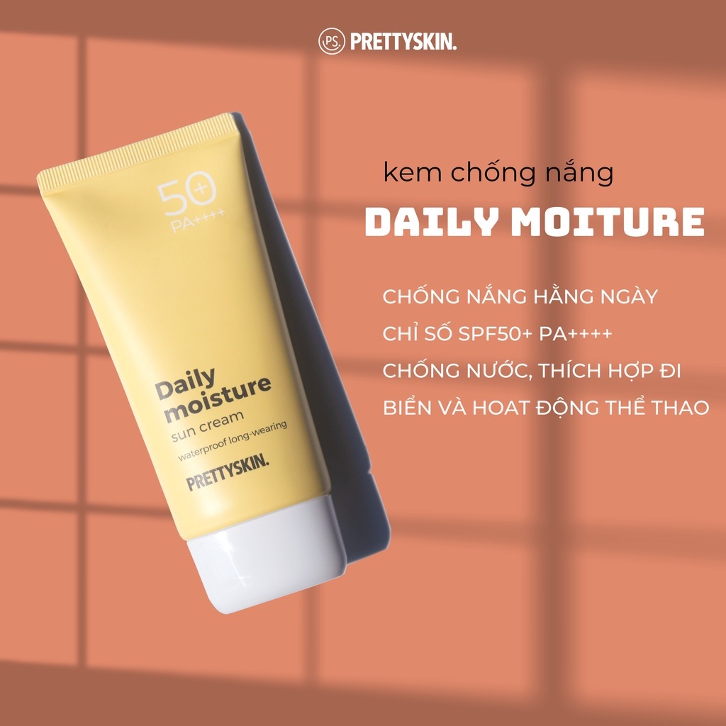 Kem Chống Nắng Dưỡng Ẩm Hằng Ngày PrettySkin Daily Moisture Sun Cream SPF 50+ PA++++ 70ml