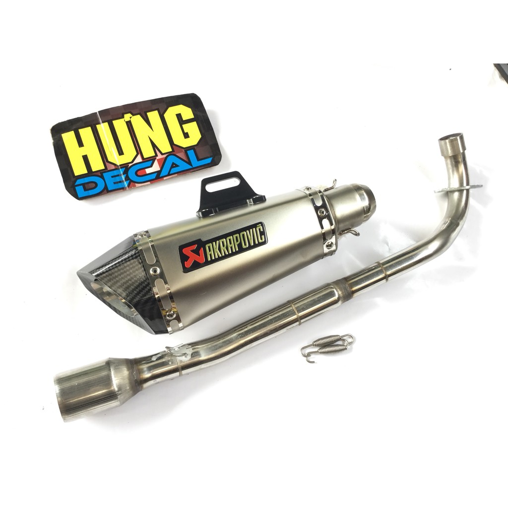 Bộ pô akapovic bạc xịn full cổ cổ wave blade, wave rs, rsx, wave alpha 2017 -2019,..