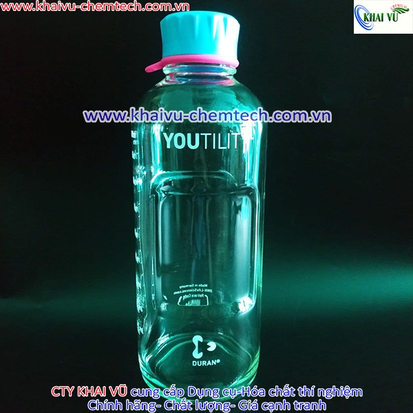 [HÀNG ĐỨC] Chai thủy tinh YOUTILITY 1000ml trung tính an toàn, chịu nhiệt đựng thực phẩm, nước uống
