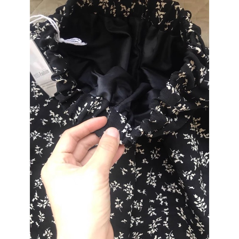 [ảnh thật/video] Chân váy vintage hoạ tiết hoa nhí dài dáng xoè hàng quảng châu cao cấp | BigBuy360 - bigbuy360.vn