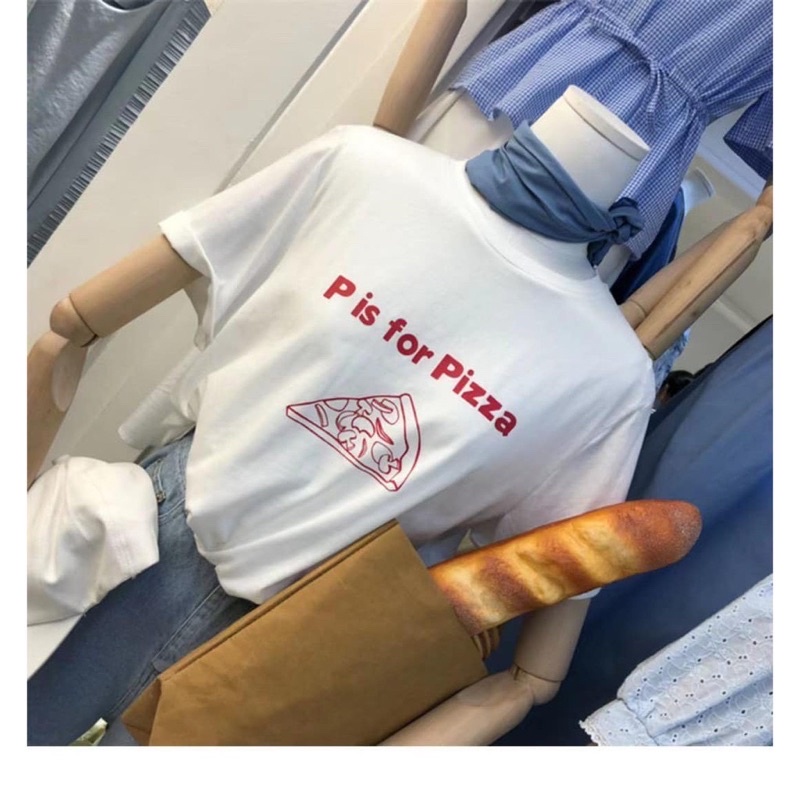 Áo vẽ miếng bánh Pizza TH6