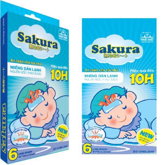 Dán Hạ sốt Sakura sản xuất theo công thức Nhật Bản, giúp bé hạ sốt nhanh chóng