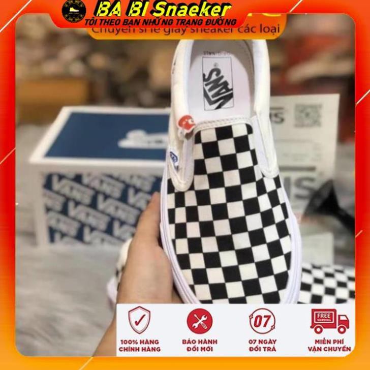 Giày thể thao sneaker V1 caro đế trắng hàng 1:1 full size nam nữ bao check thoải mái nhé