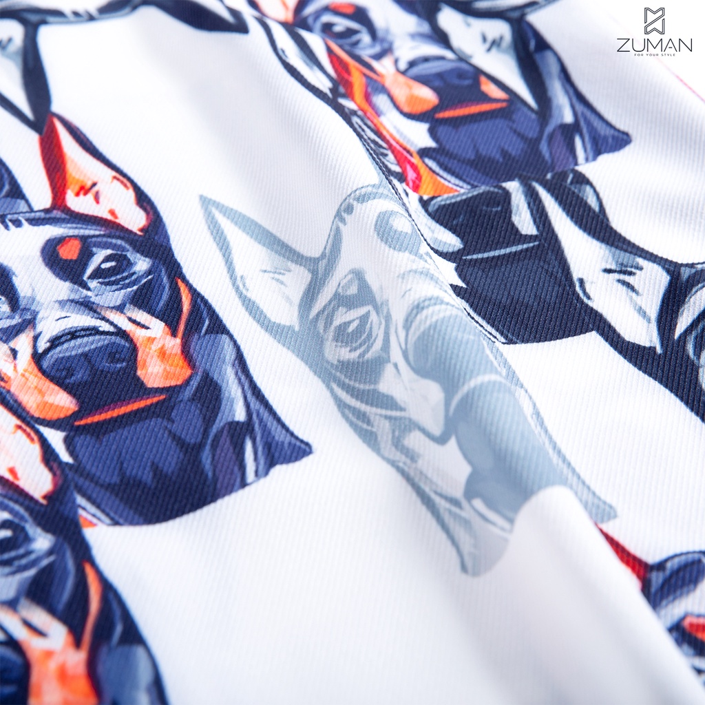 Áo sơ mi nam tay ngắn họa tiết chú chó Pinschers  ZUMAN  ASM174 FULLTAG tay ngắn, form suôn, chất vải lụa cao cấp | BigBuy360 - bigbuy360.vn
