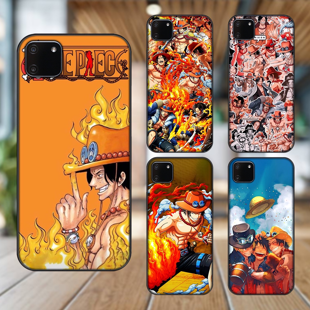 Ốp lưng Realme C11 2020 viền đen in hình Ace One Piece