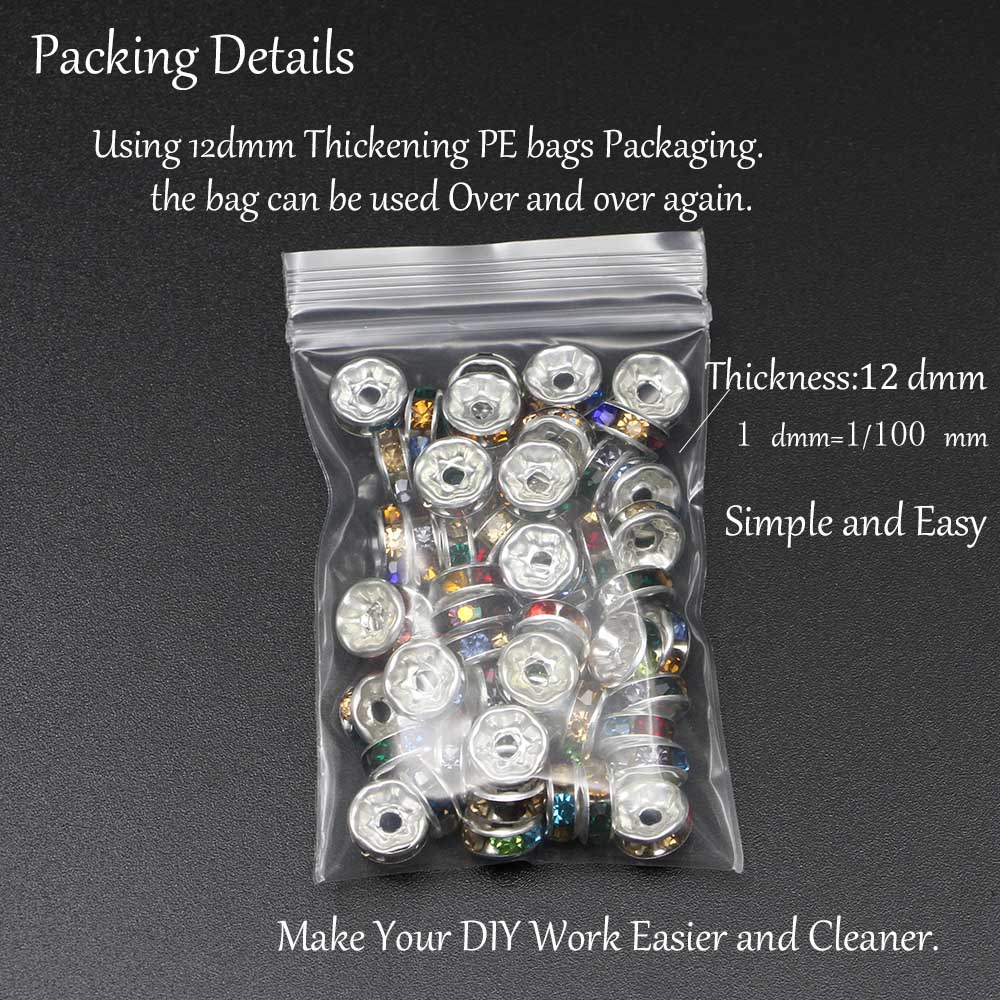 Bộ 50 hạt pha lê nhân tạo St.Kunkka nhiều màu 4-10mm dùng làm trang sức thủ công