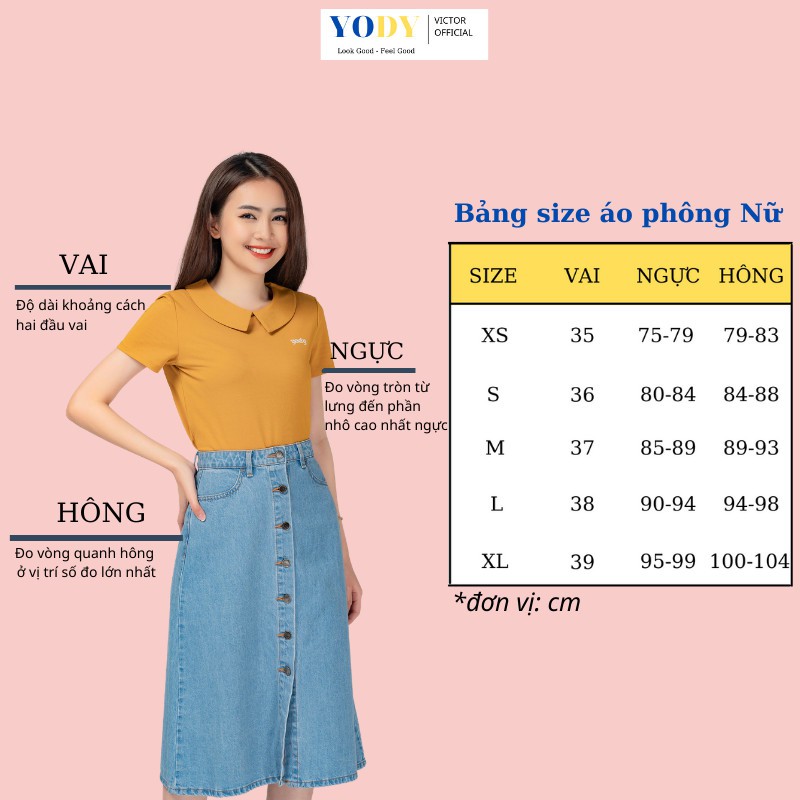 [XẢ KHO] Áo Sơ Mi Nữ YODY Dáng Suông Tay Nẹp Bèo Chất Đũi Thoáng Mát Mã SP SCN4184