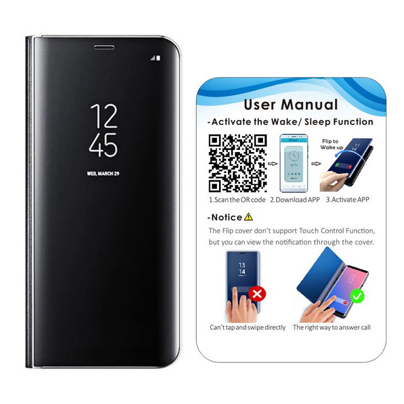 Bao Da Tráng Gương Thời Trang Cho Samsung Galaxy S20 Plus Uitra S10 Lite S9 S8 S7 S6 Edge A8 A9 A7 Plus 2018 Note 10 9 8 M10 M31