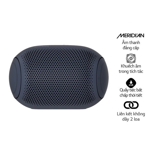 Loa Bluetooth Di Động LG Xboomgo PL2 - Hàng Chính Hãng - Màu Xanh Đen - Kết nối cùng lúc 2 loa với 1 điện thoại