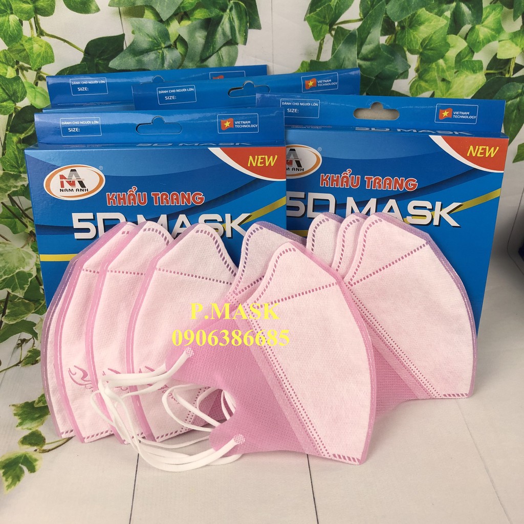 Khẩu trang 5D Nam Anh 10 cái/ hộp – Khẩu trang y tế Nam Anh Famapro thiết kế 3D Mask