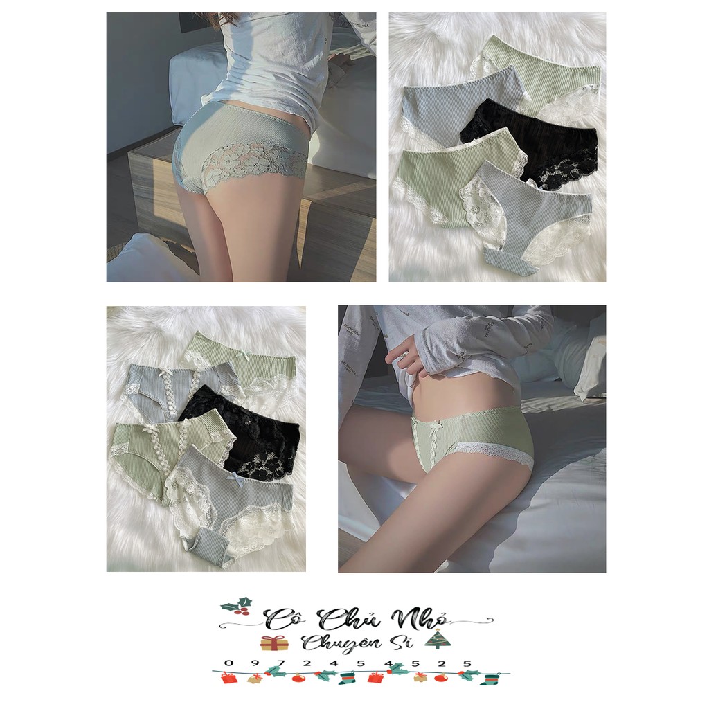♥️[Q11.HCM]♥️QUẦN LÓT NỮ PHỐI REN CAO CẤP- QUẦN LÓT TĂM TRE THÔNG HƠI CAO CẤP - CÔ CHỦ NHỎ CHUYÊN SỈ