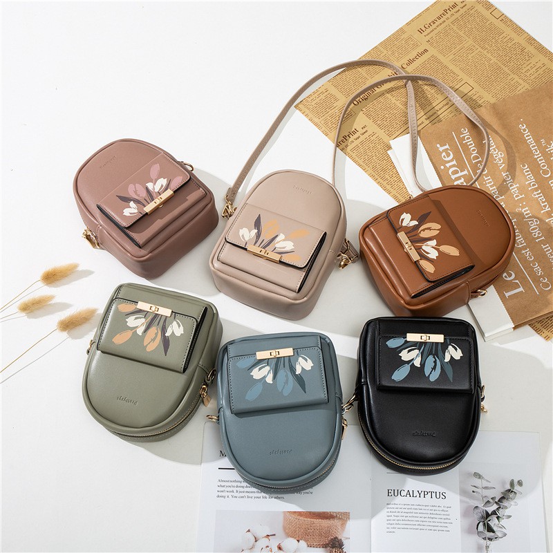 Balo Nữ Mini thời Trang Chính Hãng PRETTYZYS Phối Hoa Cực Xinh Nhỏ Gọn Tiện Lợi Nhiều Ngăn Đựng PS15 -MIMOZA