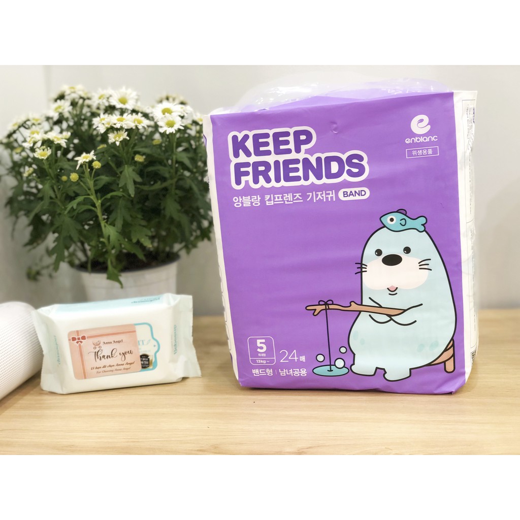 [Combo 03 bịch] Tã Bỉm dán Enblanc Keep Friends nội địa Hàn đủ size S40/M32/L28/XL24