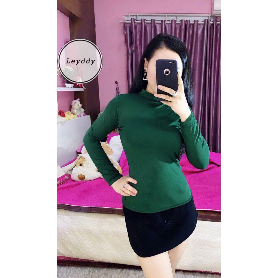Áo Thun Giữ Nhiệt Nữ Lót Bông Chống Lạnh Leyddy.