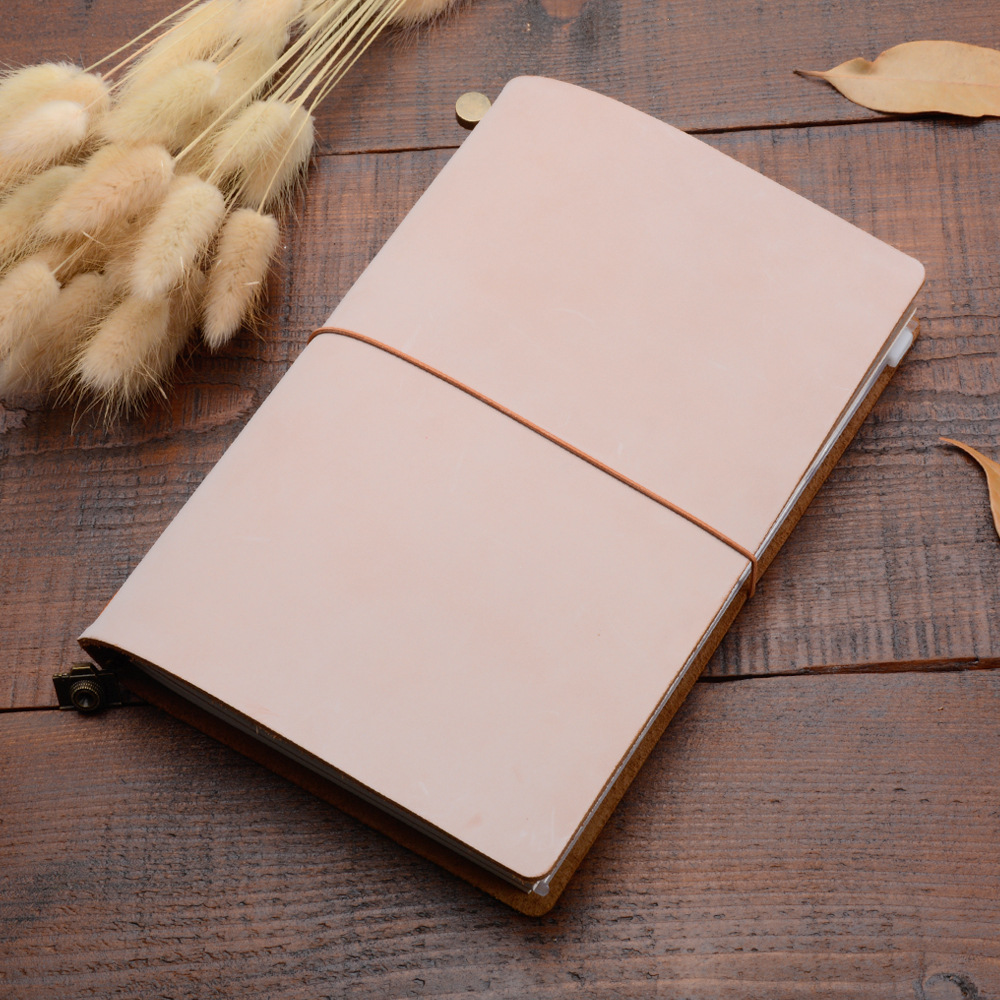 [A5/Standard/Portable/Passport Type] L.M Travel Book Travrlrr's Notebook Handmade TN Journal Book Vintage Wax-Wiping Notepad DIY Function Notebook Inner Page 192 Pages