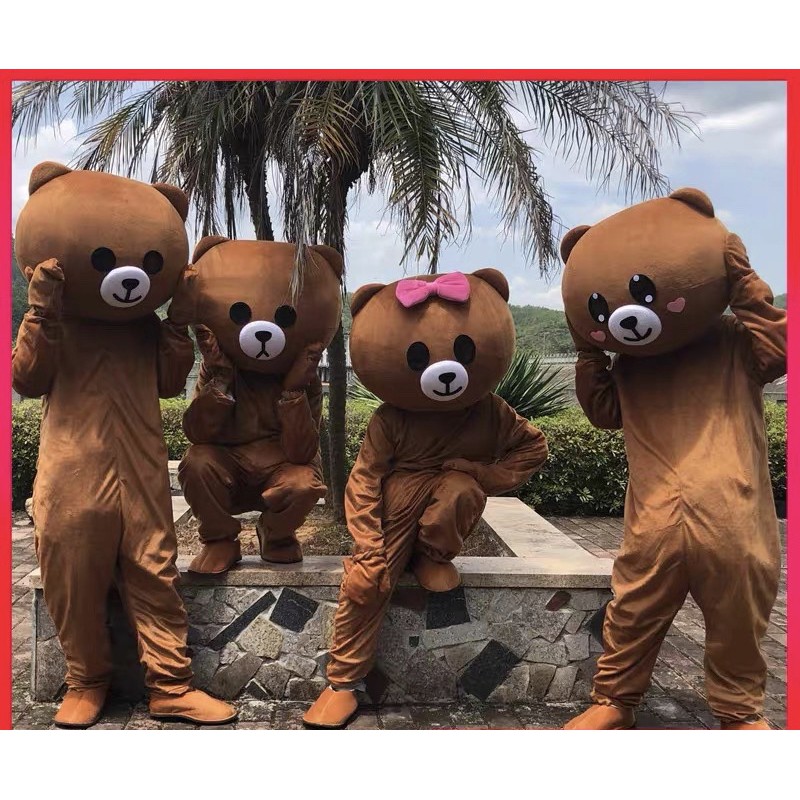 MASCOT GẤU LẦY CỠ ĐẦU NHỎ