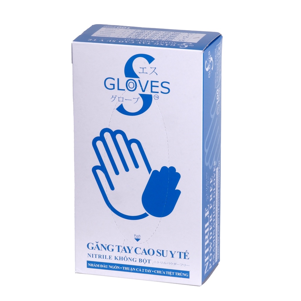 Găng tay cao su y tế màu xanh nitrile không bột I'm Gloves hộp 100 chiếc