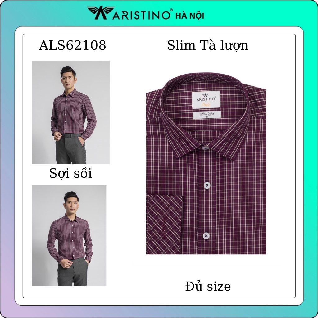 Áo sơ mi nam dài tay ARISTINO lịch lãm sợi sồi from slim ALS62108