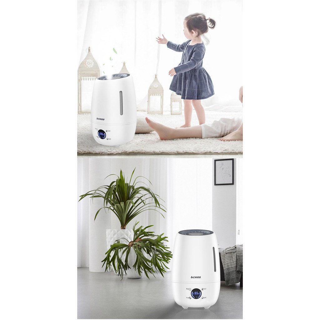 Máy Phun Sương Tạo Độ Ẩm Không Khí Chigo - TẶNG LÕI LỌC  Ion BẠC DIỆT KHUẨN VÀ TINH DẦU