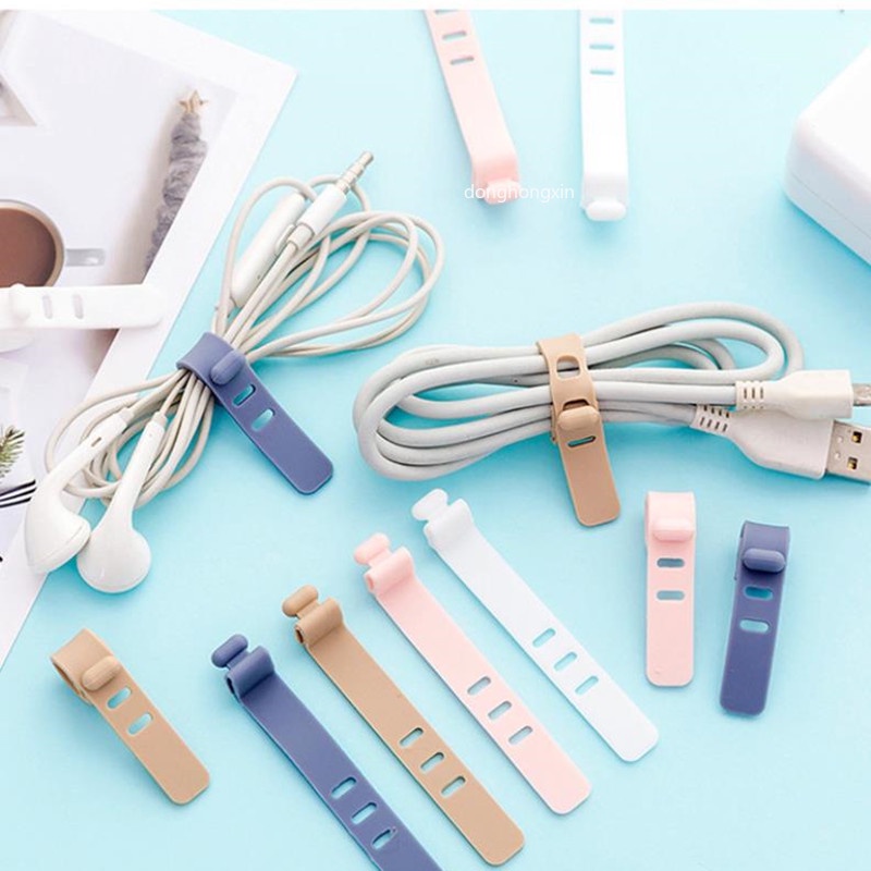 Set 5 Phụ Kiện Sắp Xếp Dây Cáp Tai Nghe Gọn Gàng Giá Đỡ